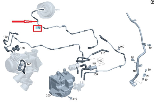 CONDUITE DE DÉPRESSION DU MOTEUR A6560701232 MERCEDES-BENZ
